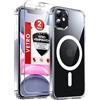 LeYi Cover Magnetica per iPhone 11 con 2 Pezzi Vetro Temperato(Trasparente) | Custodia [Compatibile con MagSafe] Protezione Fotocamera TPU Bumper Antiurto Protettiva Originale Case per Telefono iPhone 11