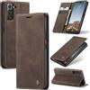 Azororo Cover per Samsung Galaxy S22 Plus 5G, Premium PU Pelle Custodia, Magnetica Carta Fessura Portafoglio Case, Flip Cavalletto Custodia per Samsung Galaxy S22 Plus - Caffè