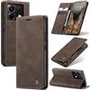Azororo Cover per Xiaomi Poco X6 5G, Premium PU Pelle Custodia, Magnetica Carta Fessura Portafoglio Case, Flip Cavalletto Custodia per Xiaomi Poco X6 - Caffè