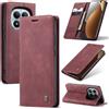 Azororo Cover per Redmi Note 15 Pro 5G, Premium PU Pelle Custodia, Magnetica Carta Fessura Portafoglio Case, Flip Cavalletto Custodia per Redmi Note 15 Pro 5G - Vino Rosso