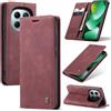 Azororo Cover per Redmi Note 15 5G, Premium PU Pelle Custodia, Magnetica Carta Fessura Portafoglio Case, Flip Cavalletto Custodia per Redmi Note 15 5G - Vino Rosso