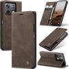 Azororo Cover per Redmi Note 13 5G, Premium PU Pelle Custodia, Magnetica Carta Fessura Portafoglio Case, Flip Cavalletto Custodia per Redmi Note 13 5G - Caffè