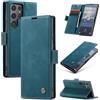 Azororo Cover per Samsung Galaxy S24 Ultra 5G, Premium PU Pelle Custodia, Magnetica Carta Fessura Portafoglio Case, Flip Cavalletto Custodia per Samsung Galaxy S24 Ultra- Blu verde