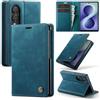 Azororo Cover per Samsung Galaxy Z Fold 8 5G, Premium PU Pelle Custodia, Magnetica Carta Fessura Portafoglio Case, Flip Cavalletto Custodia per Samsung Galaxy Z Fold 8 - Blu verde