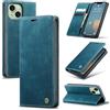 Azororo Cover per iPhone 15 5G, Premium PU Pelle Custodia, Magnetica Carta Fessura Portafoglio Case, Flip Cavalletto Custodia per iPhone 15 - Blu verde