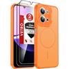 LeYi Cover Magnetica per Redmi 15C /Pcoc C85 4G con Vetro Temperato(Nero) | Custodia per Xiaomi Redmi 15 C 4G/5G Pcoc C85 4G Anti-Impronte Resistente Antigraffi TPU Antiurto Protettiva Case