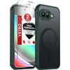 LeYi Cover Magnetica per Google Pixel 9A con 2 Pezzi Vetro Temperato(Verde) | Custodia per Pixel 9a Traslucida Opaca Anti-Impronte Resistente ai Graffi Paraurti in TPU Antiurto Protettiva Case