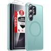 LeYi Cover Magnetica per Samsung S26 Ultra con Vetro Temperato-Verde chiaro | Custodia per Samsung Galaxy S26Ultra Anti-Impronte Resistente ai Graffi Paraurti in TPU Antiurto Protettiva Case