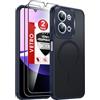 LeYi Cover Magnetica per Redmi 15C 4G/5G con 2 Pezzi Vetro Temperato(Blu) | Custodia per Xiaomi Redmi 15 C Traslucida Opaca Anti-Impronte Resistente ai Graffi Paraurti in TPU Antiurto Protettiva Case
