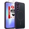 LeYi Cover Magnetica per Samsung A36 5G con 2 Pezzi Vetro Temperato(Viola) | Custodia per Galaxy A 36 Traslucida Opaca Anti-Impronte Resistente ai Graffi Paraurti in TPU Antiurto Protettiva Case
