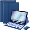 MoKo Custodia con Tastiera Mouse per Galaxy Tab A11+/A9+ Plus 11'',Blu Navy | Tastiera Bluetooth Retroilluminata 7 Colori con Porta S Pen per Tab A11+ A9+ 2025/2023, QWERTY Inglese
