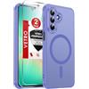 LeYi Cover Magnetica per Samsung Galaxy A27 5G con Vetro Temperato(Azzurro) | Custodia per Samsung A 27 Traslucida Opaca Anti-Impronte Antigraffi TPU Bumper Antiurto Protettiva Case