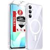 LeYi Cover Magnetica per Samsung A16 5G/4G con Vetro Temperato(Trasparente) | Custodia [Compatibile con MagSafe] Protezione Fotocamera TPU Bumper Originale Antiurto Protettiva Case per Galaxy A 16