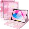 MoKo Custodia con Tastiera Multi-touch per iPad (A16) 11ª/10ªgen, Cosmea | Retroilluminazione 7 colori, trackpad multitouch, porta pennino per iPad 11" 2025 e iPad 10,9" 2020