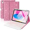 MoKo Custodia con Tastiera Multi-touch per iPad (A16)11ª/10ªgen,Ros Bri | Retroilluminazione 7 colori, trackpad multitouch, porta pennino per iPad 11" 2025 e iPad 10,9" 2020