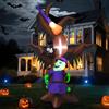 Wothfav 240CM Halloween Decorazioni Esterno Gonfiabile Albero Fantasma | Strega Mazza Albero Inflatable Halloween Decorazione con LED Integrati per Prato Giardino Cortile Outdoor
