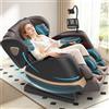 Gegcucey Poltrona Massaggiante per Tutto il Corpo con Rulli e Airbag, Funzione Zero Gravity, Altoparlanti Bluetooth e Touchscreen, Funzione Riscaldante per Vita e Gambe, con Massaggio Plantare (Nero + Marrone)