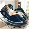 Gegcucey Poltrona Massaggiante per Tutto il Corpo con Rulli e Airbag, Funzione Zero Gravity, Altoparlanti Bluetooth e Touchscreen, Funzione Riscaldante per Vita e Gambe, con Massaggio Plantare (Blu + Grigio)