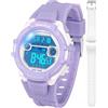 SOCICO Orologio digitale per bambini, resistente all'acqua 5ATM, orologio per bambini illuminato a 7 colori con sveglia e cronometro per bambine e bambini dai 5 ai 12 anni.