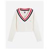 Tommy Hilfiger Cable W - Maglione - Donna - Bianco
