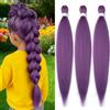 YDDM Capelli Per Treccine Africane Lilla Extension Treccine Texture Yaki Easy Install per Principianti 20 Pollici 3 Pezzi Capelli Leggeri e Naturali per Box Braids, Twist e Crochet