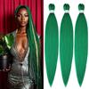 YDDM Capelli Per Treccine Africane Verde Extension Treccine Texture Yaki Easy Install per Principianti 32 Pollici 3 Pezzi Capelli Leggeri e Naturali per Box Braids, Twist e Crochet