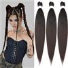 YDDM Capelli Per Treccine Africane Marrone Extension Treccine Texture Yaki Easy Install per Principianti 20 Pollici 3 Pezzi Capelli Leggeri e Naturali per Box Braids, Twist e Crochet