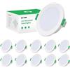 Bojim Faretti LED Soffitto Incasso IP65, 220V Luce Naturale 4000K | 5W 68mm - 80mm, Faretti LED da Incasso per Cartongesso Bagno Cucina, 10 Pezzi