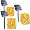 Pavlleen 3 luci solari per esterni,12M120LED Catena Luminosa Esterno Solare | IP65 Impermeabile, 8 modalità, per giardino, balcone, feste, matrimoni, campeggio, cortile, decorazioni natalizie