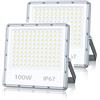 TOPAUBUB Faretto LED da Esterno 100W, Fari a LED da Esterno 10000LM 6500K Bianco Freddo Impermeabile IP67 per Faro Giardino(2 Pezzi)