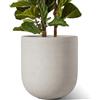 LE TAUCI 30 cm Vaso per Piante, Vaso in Ceramica per Piante da Interno, Vasi per Piante per Casa, Giardino, Patio Ufficio, Vaso per Fiori da Esterno con Fori di Drenaggio, Grigio