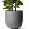 LE TAUCI Vasi per piante da 30 cm, grandi fioriere in ceramica per piante da interno, vasi per piante da interno per casa, giardino, patio, ufficio, grandi vasi con foro di drenaggio e tappo in gomma