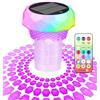 Qoolife Galleggiante per cloro da piscina con luce solare, galleggiante per compresse di cloro per piscina da 1" e 3", dispenser di cloro galleggiante con telecomando e regolabile per piscina spa