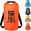 Invool Borsa impermeabile 20L Zaino da bicicletta per escursionismo, nuoto, rafting, surf, ciclismo, campeggio, pesca, arancione