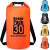Invool Borsa impermeabile 30L Zaino da bicicletta per escursionismo, nuoto, rafting, surf, ciclismo, campeggio, pesca, arancione