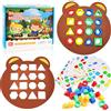 Guopai Gioco di Corrispondenza di Forme Geometriche, Montessori Color Shape Matching Game, Giocattolo Educativo Riconoscimento Colori e Forme, Puzzle Board Logica per Bambini 3+ Anni (Orso)