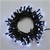 XMASKING Catena 2,8 m, 48 led bianco freddo, con controller e timer, cavo verde, luci a batteria, luci di Natale