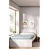 Dmora - Letto Singolo Castellaro, Sommier per Camera da Letto, Giroletto per Stanza, Struttura Porta Materasso, 96x195 h67 cm, Bianco