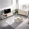 Dmora set Mobili da Soggiorno Picentini Marrone Rovere Cassetti Modulabile, 4 Ripiani