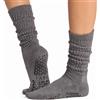TAVI Calzini Antiscivolo Altezza TAVI per Barra, Pilates e Yoga., Grigio Space #NEW, Chiuso Alto