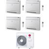 LG CONDIZIONATORE LG QUADRI SPLIT CONSOLE PAVIMENTO 9000+9000+9000+12000 BTU WIFI INVERTER R32 MU4R25.U24 A++