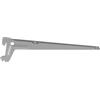 Element System Staffa ad angolo COPPIA, L 230, portata 55 kg, Acciaio Inox, 1 pezzi, bianco di alluminio RAL 9006, 10300 - 00030