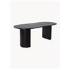Venture Design Tavolo ovale in legno Bianca, 200 x 90 cm - Nero