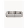 Cosmopolitan Design Divano 2 posti in ciniglia Tulum, larg. 180 cm - Grigio