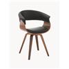 Tomasucci Sedia con braccioli in similpelle effetto legno Visby - Beige
