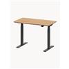 Oakywood Scrivania da lavoro fatta a mano con piano in legno Pro Mini, regolabile in altezza elettricamente - Beige, Nero