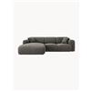 Cosmopolitan Design Divano angolare in ciniglia Nolio - Grigio