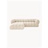 Cosmopolitan Design Divano angolare 5 posti in velluto Koge - Beige