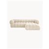 Cosmopolitan Design Divano angolare 5 posti in velluto Koge - Beige