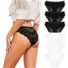 Briyat Mutandine Donna Slip Brasiliana Vita Bassa Pizzo | Cotone morbido e traspirante, finitura senza cuciture, taglio comodo, adatte all uso quotidiano